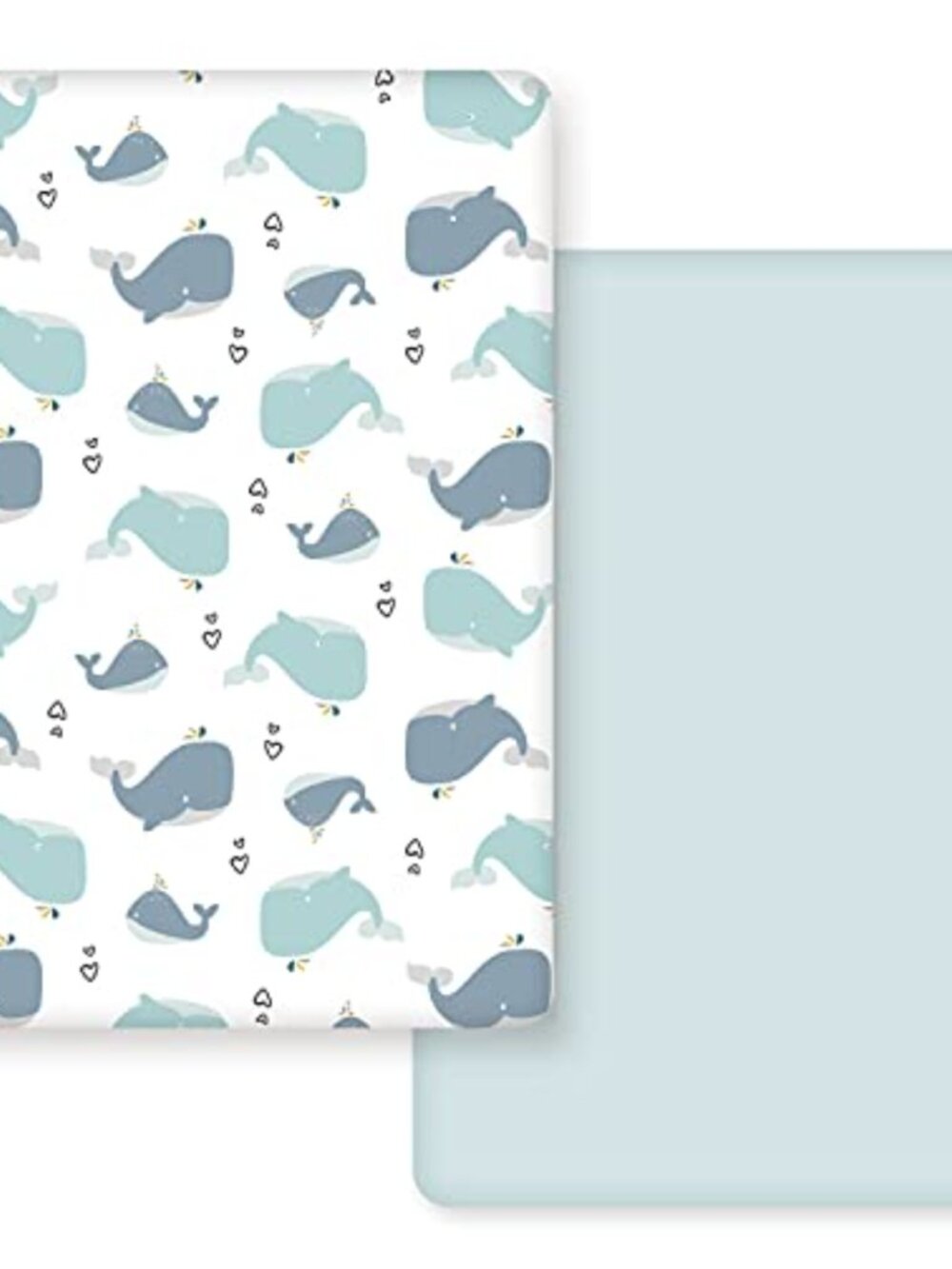 Stretchy Jersey Knit Pack n Play Sheets Set of 2, Fitted Mini Crib